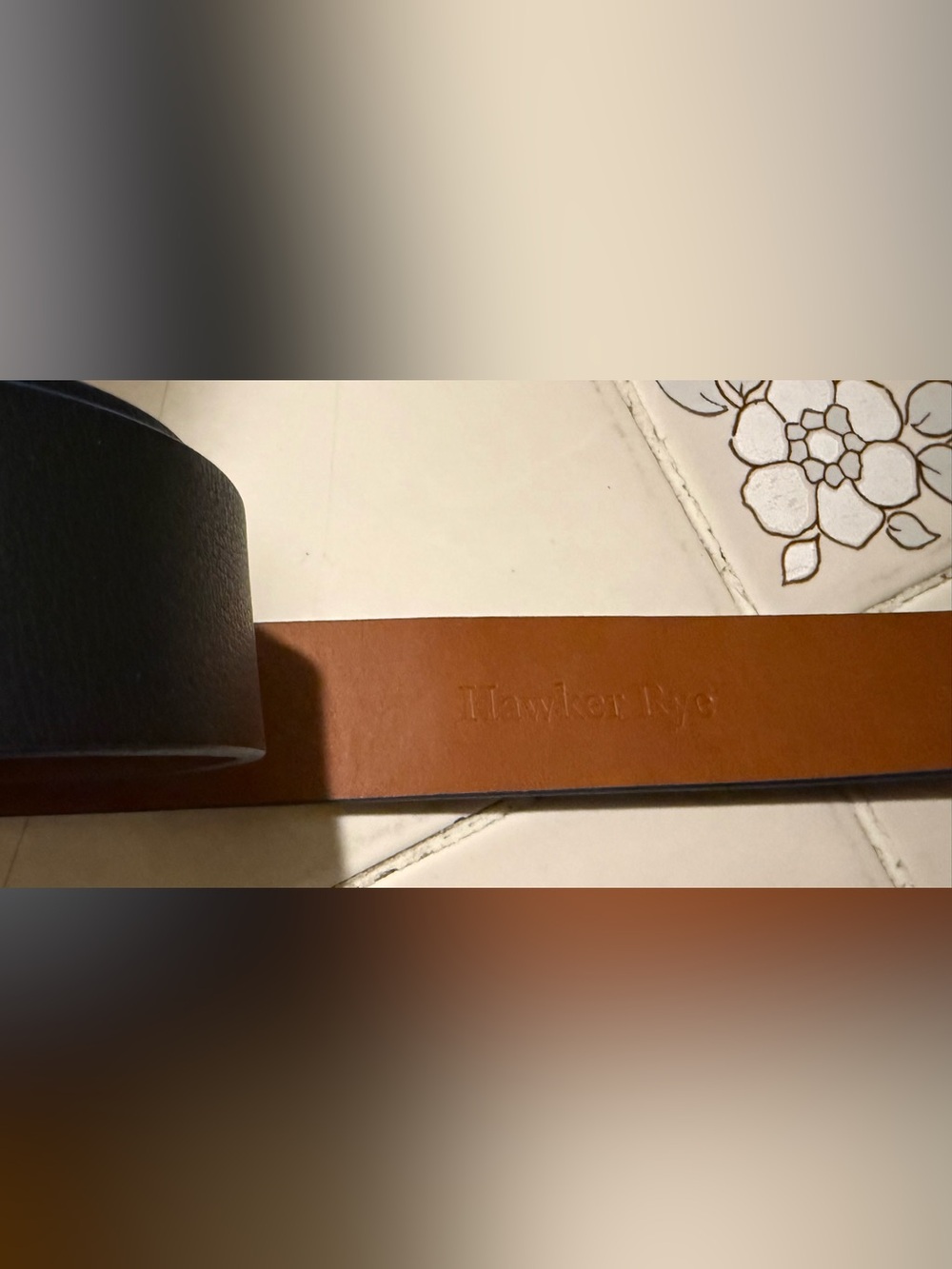 Hawker Rye Two-Tone Leather Belt - Black